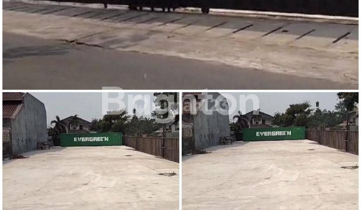 Tanah Pinggir Jalan Meruya Jakarta Barat Ukuran 40 X 21,25 M2 Ada 2 Kavling Lantai Semen Sudah Cor Pagar Tinggi 2 Meter Bisa Dilewati Kontainer Cocok Bilyard Gudang Lapangan Olahraga Cafe Foodcourt Dll Minl  2 Tahun Nego 1