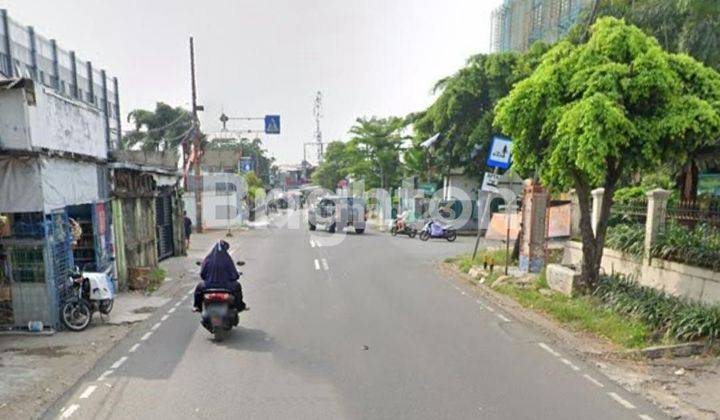 Tanah pinggir jalan raya utama Meruya, Jakarta Barat. ukuran 10 x 28 m2 cocok buat usaha dekat tol meruya biasa dilewati kontainer hadap barat daya nego  2