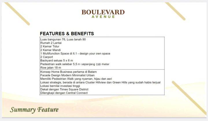 Town house Central Hills, Boulevard Avenue new lounching harga masih perdana di Central Hills  11