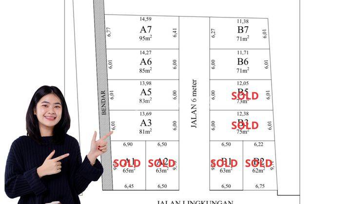 Tanah Siap Bangun, Solo Kota : 81 m², SHM 2