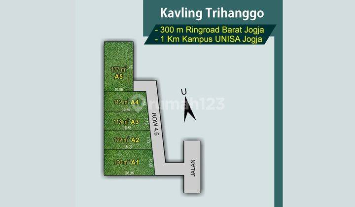 Tanah Trihanggo Dekat Kampus, Shm, 112 M² 2