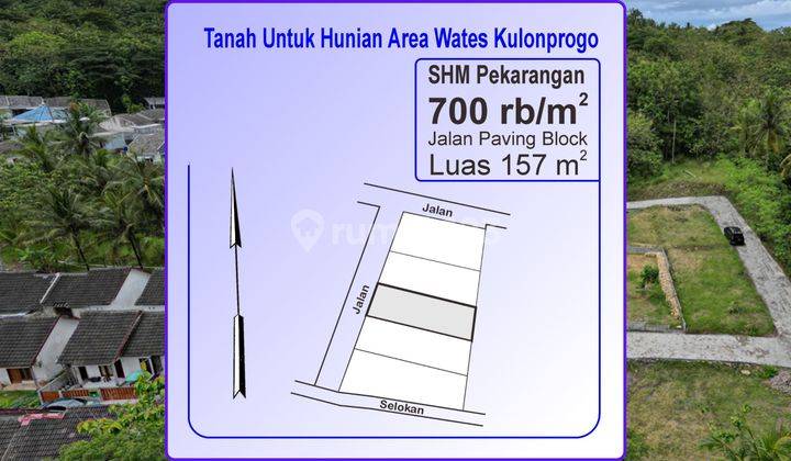 Tanah Selatan Polres Kulonprogo : SHM 157 m², Siap Bangun 1