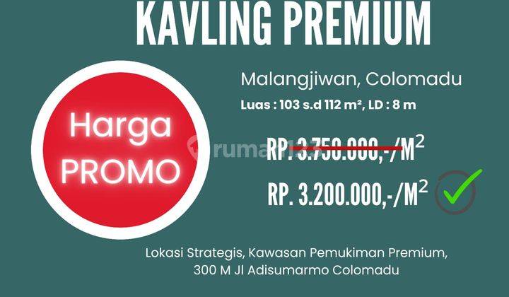 Dekat Pusat Kota Solo, Premium Area Perumahan : SHM, 3Jtan/m² 1