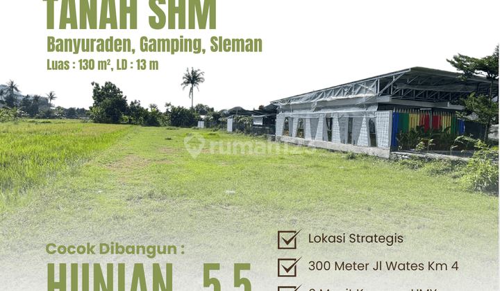Tanah Jl Wates Km 4 Sleman, Premium Dalam Ringroad, 120 M2 2