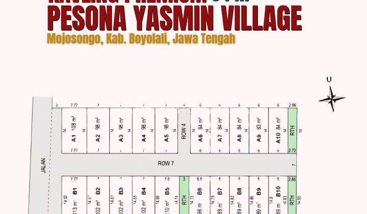 Tanah Kavling Mojosongo Boyolali, Dekat Akses Jalan Solo - Semarang, SHM 2