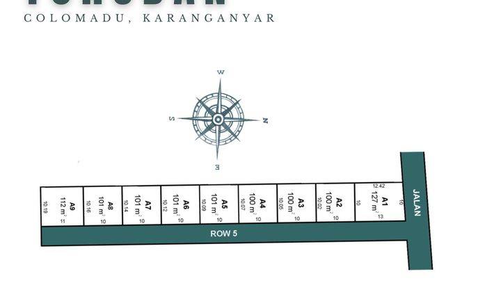 Tanah Colomadu : Shm, 100 M², Dekat De Tjolomadoe 2