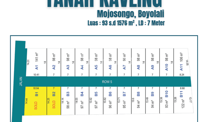 Tanah Kavling Mojosongo Boyolali, Dekat Akses Jalan Solo - Semarang, SHM 2