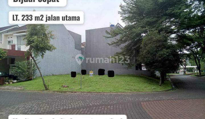 Tanah Hoek Strategis Jalan Utama di Bsd Eminent, Tangerang 1