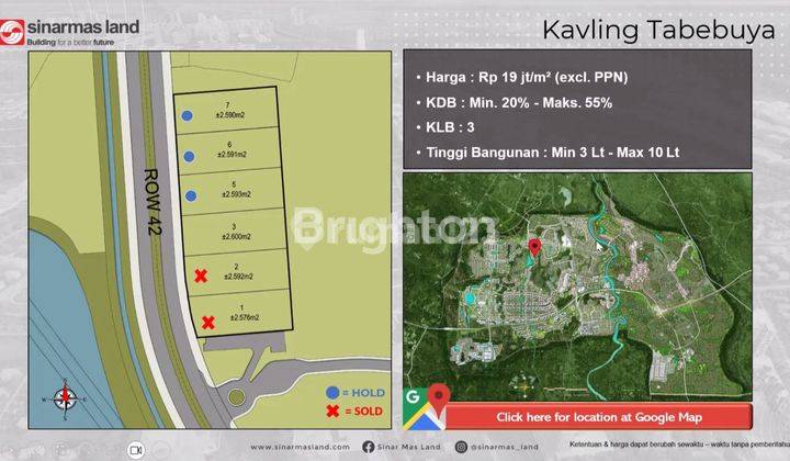 HOT!! KAVLING KOMERSIAL &#34;TABEBUYA&#34; BSD CITY BY SINAR MAS LAND 1