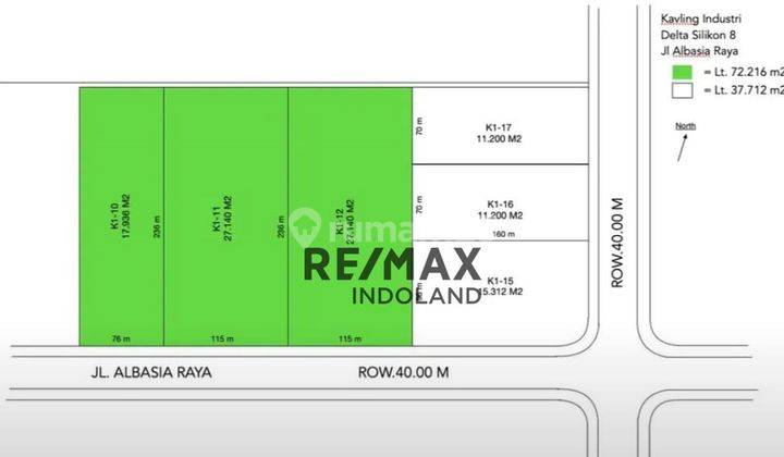 Di Jual Tanah Kavling Industri Siap Bangun Untuk Gudang Pabrik di Delta Silicon 8, Lippo Cikarang 2