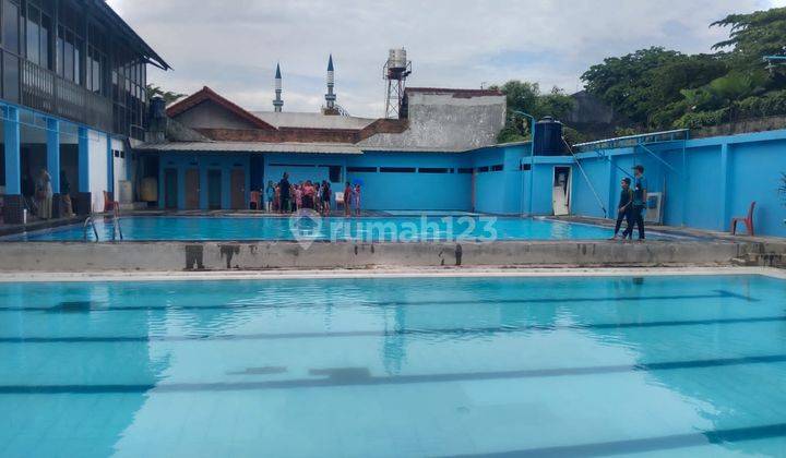 Dijual Tanah + Kolam Renang Masih Aktif di Jln Raya Kalimalang. Kota Bekasi.  2