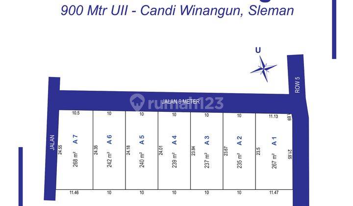 Luas 200-an m2, Dijual Tanah Kost Jogja Utara, Harga Nego 2