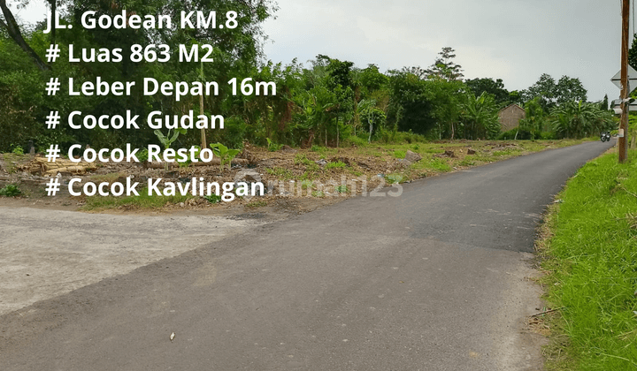 Cocok Untuk Gudan Atau Kavlingan, Tanah Jalan Godean Km.8 1