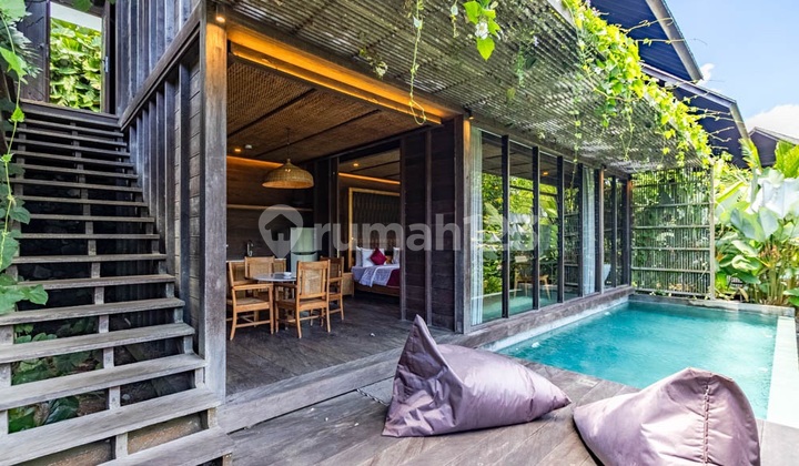 Villa Desain Kayu Trasional Shm Di Ubud Bpf1425