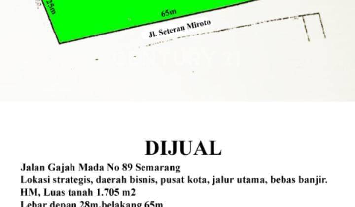 DIJUAL TANAH JL GAJAHMADA,lokasi Strategis  1