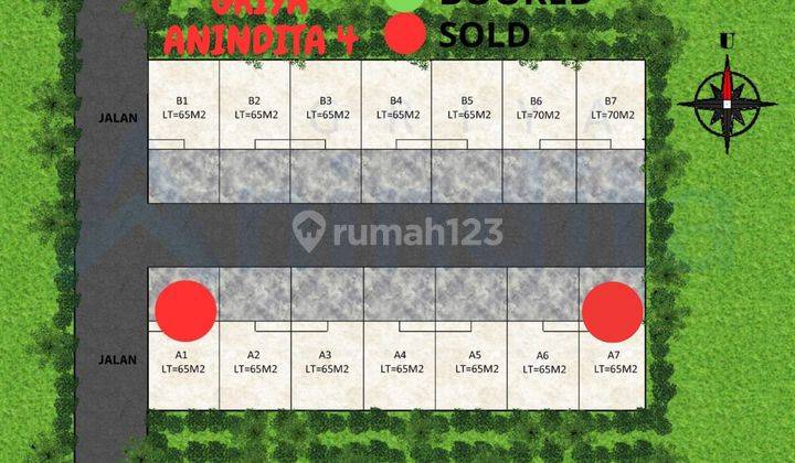 Rumah 2 Lantai Cluster DP 40 juta-an Free Biaya Kanopi Dekat Tol  7
