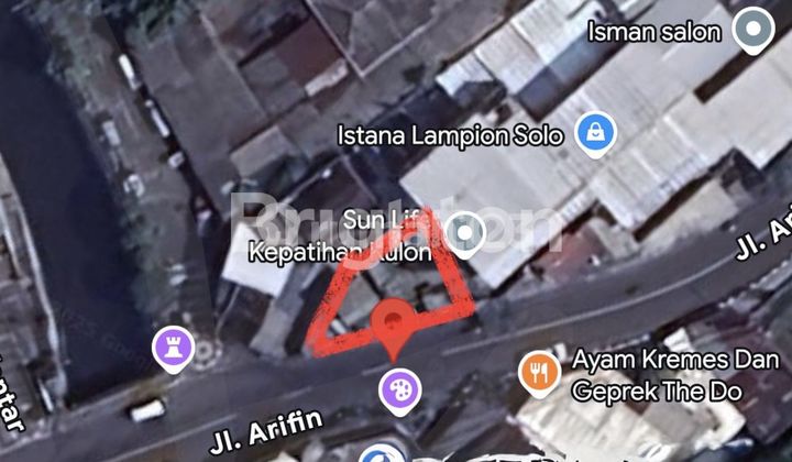 TANAH DI JALAN ARIFIN, TENGAH KOTA SOLO,  STRATEGIS DAN LOKASI BAGUS!!! ISTIMEWA