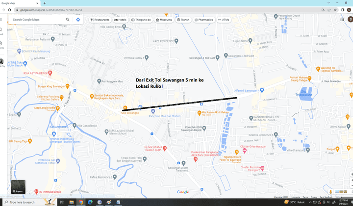 Jl Sawangan Raya Depok Disewakan Ruko Bagus 3.5 Lt Uk 5 X 15 Meter Strategis di Sawangan Depok 27