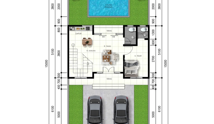 7 menit Bandara Adisutjipto, Rumah 2 Lantai Berbah Sleman Jogja 2