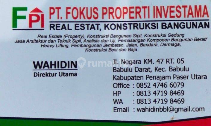 Tanah Kawasan perumahan grand village residen 18000 M2 /90 kavling  2