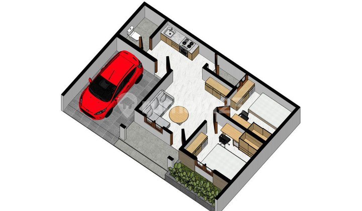 Rumah Murah Modern Pesan Bangun  Dekat Stasiun Gawok (Cluster) 2