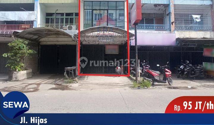 Sewa ruko siap pakai cocok untuk usaha di Jalan hijas 81 m 1