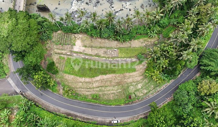Tanah Los Sungai Indah Berbatu Pinggir Jalan Tabanan Bali