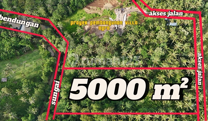 Selling Garden Land with Rice Field View, Near River, Main Road, and Tabanan City, Bali