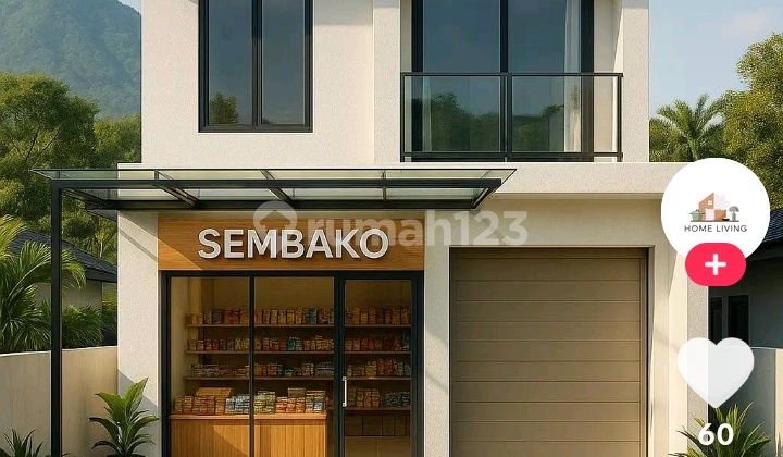 Rumah 2Lt & Tempat Usaha Dekat Griya