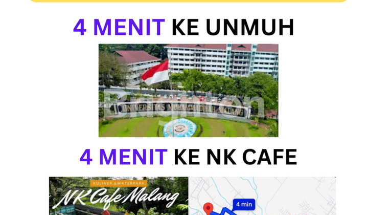 TANAH PREMIUM BELAKANG UNIVERSITAS MUHAMMADIYYAH MALANG 1