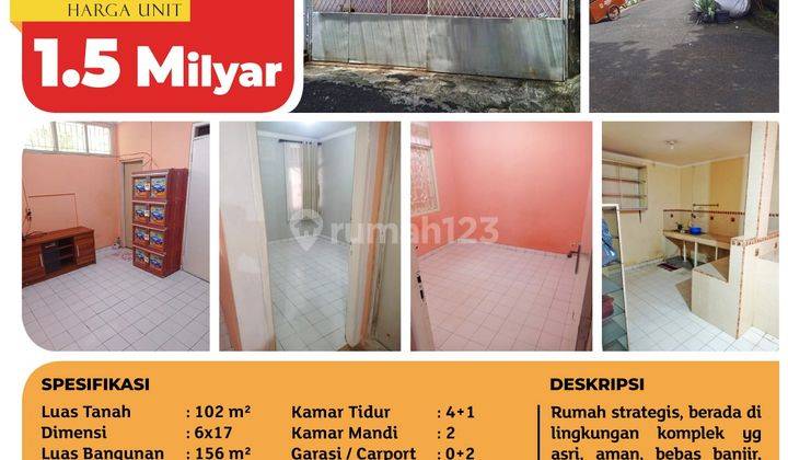 Rumah komplek 2lt 5+1 kmr dekat sekolah Santo Leo Kalam Kudus  1