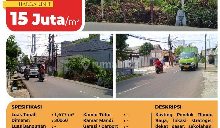 Tanah kavling komersil pondok randu auto ringroad 1