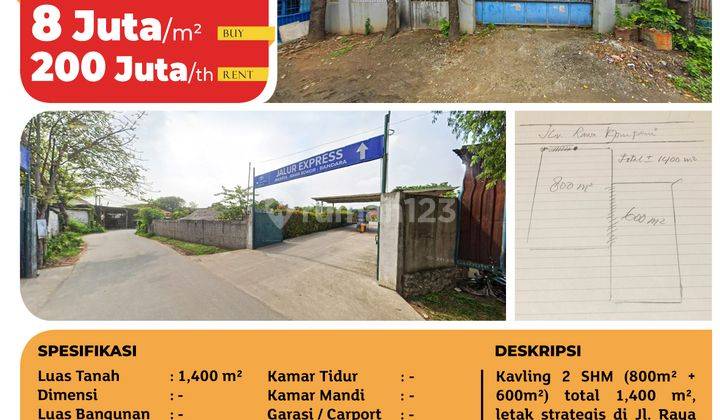 Kavling Jl. Raya Rawa Kompeni, Benda, 1.400m², SHM 2