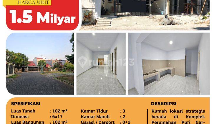 Rumah Puri Gardena, Kalideres, 6x17 M², 1 Lt, SHM 2