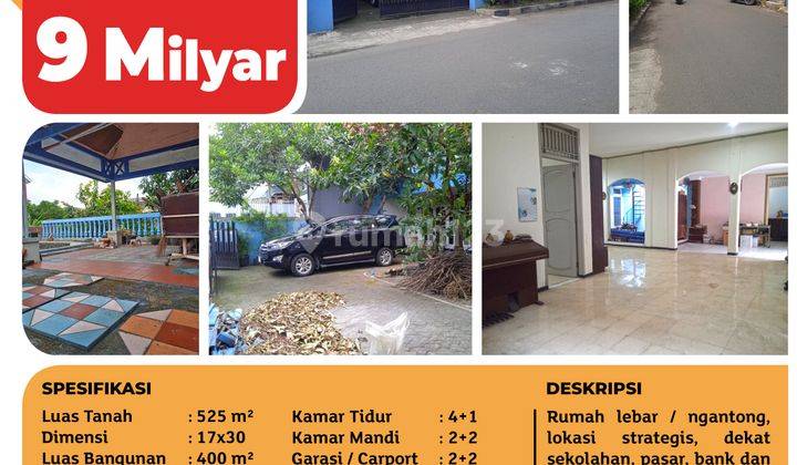 Rumah besar strategis dkt jln raya utama loteng ada gazebo garasi carport 17x30 m. lb 400m 2