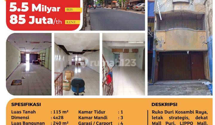 Ruko SGT strategis 3 lantai jln raya utama  1