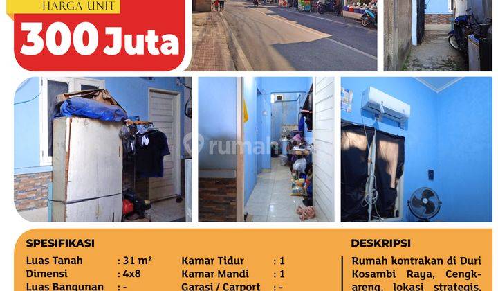 Rumah Duri Kosambi Raya, Cengkareng, 4x8m², 1 Lt, SHM 2