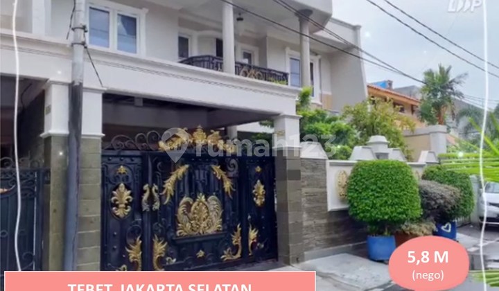 TEBET, JAKSEL. Rumah Siap Huni, 2 Lt, Cozy Modern, BEBAS BANJIR