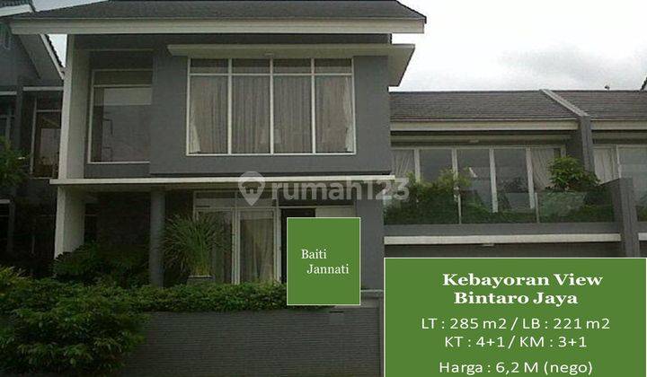 SUPERMURAH. Kebayoran View, Bintaro Jaya. Rumah LT:285m, SIAPHUNI 2