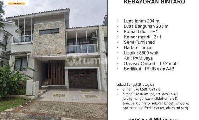 Kebayoran Bintaro Jaya, Tangsel. Rmh Mewah Siap Huni, Cozy Modern 2