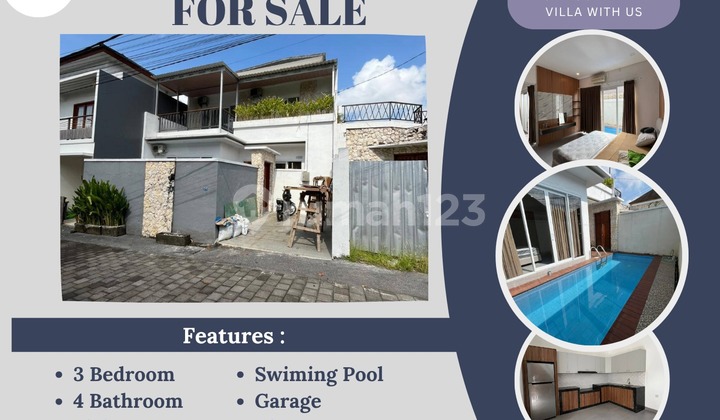 Dijual villa 2 lantai Baru renovasi & siap huni Lokasi tumbak bayuh Canggu Bali