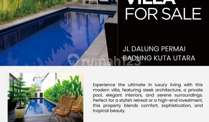 DIJUAL VILLA 2 LANTAI BAGUS & SANGAT TERAWAT JL DALUNG PERMAI BADUNG KUTA UTARA