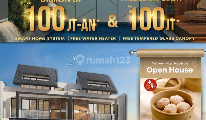 Rumah 2,5an sdh ada kolam renang type grand jura 88 di Metland Menteng Cakung Jakarta Timur 1