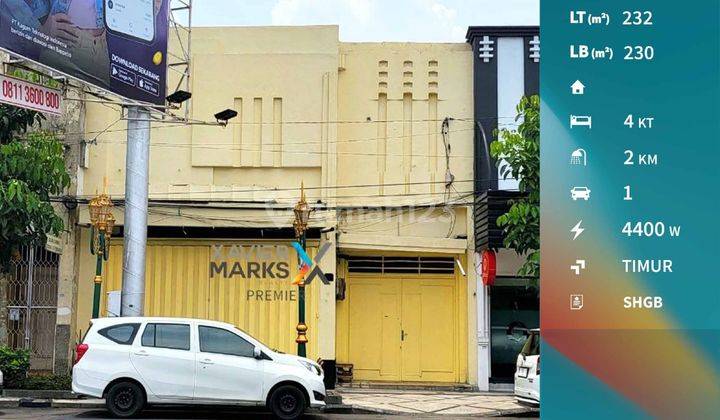 Ruang usaha, Toko di Jalan Poros Kayutangan Basuki Rahma Klojen 1