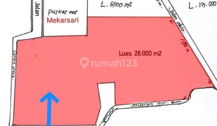 Tanah Di Citeras . Rangkas Bitung 2,8 hectare 2