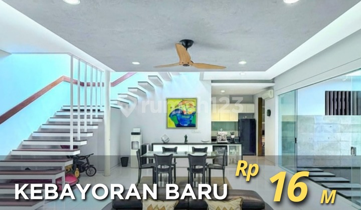 Rumah Mewah Full Furnished Siap Huni Bagus Terawat Depan Taman Lokasi Super Strategis di Kebayoran Baru