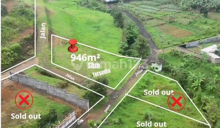 For Sale, 946m2 Land with SHM in Cisarua, Puncak, Bogor
