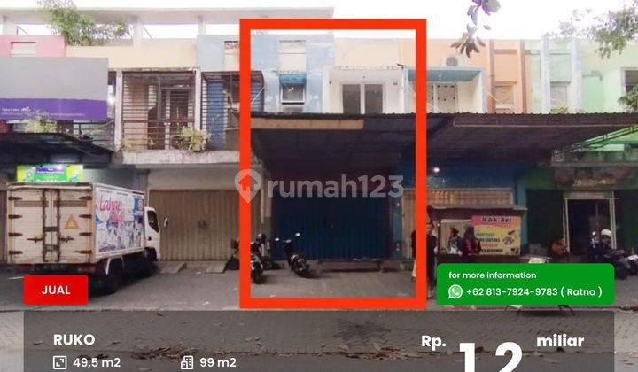 Ruko 2 lantai lokasi strategis pinggir jalan ramai 1