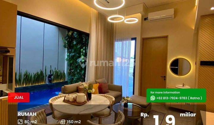 Rumah baru full furnished 2 lantai konsep Villa dan smarthome 1