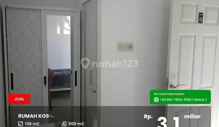 Rumah Kos Aktif 3 Lantai Area Tlogomas 1